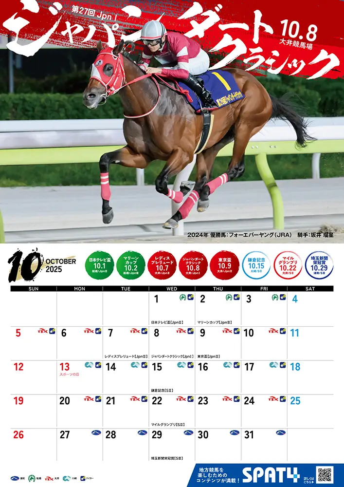 2025年 南関東4競馬場カレンダー プレゼントキャンペーン